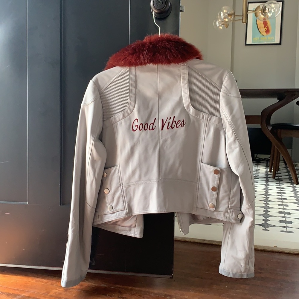 Samantha Sipos
Good Vibes Faux Fur Leather Jacket